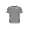 Однотонная тренировочная свободная футболка с коротким рукавом и круглым вырезом, мужская серая 1379687-011