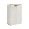 Large Laundry Basket Waterproof Collapsible Laundry Hamper with Wooden Handle for Household