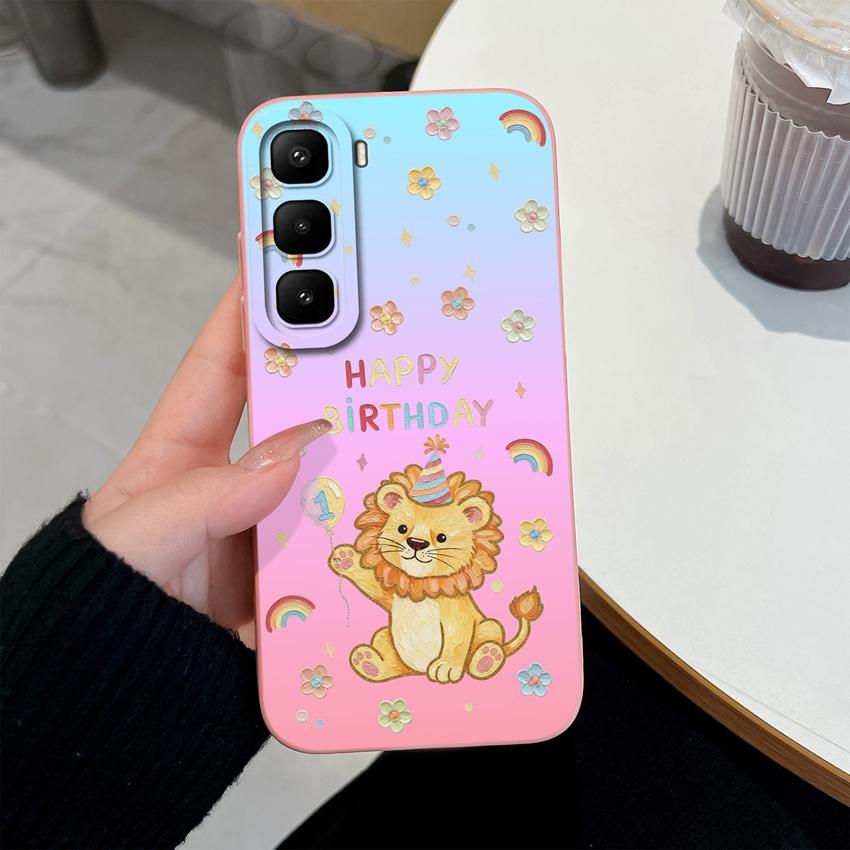 Для Infinix Hot 60 50 Pro Plus 40Pro 30 Play 70 60i 50i 40i 30i Чехол для телефона Сладкий Кролик Торт Новое Улучшение Мягкий Гладкий Силикон Легкий Прочный Корпус