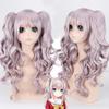 Anime 60CM Women Wigs Charlotte Tomori Nao Cosplay Wig Curly Long Synthetic Hair with Chip Ponytails Wigs