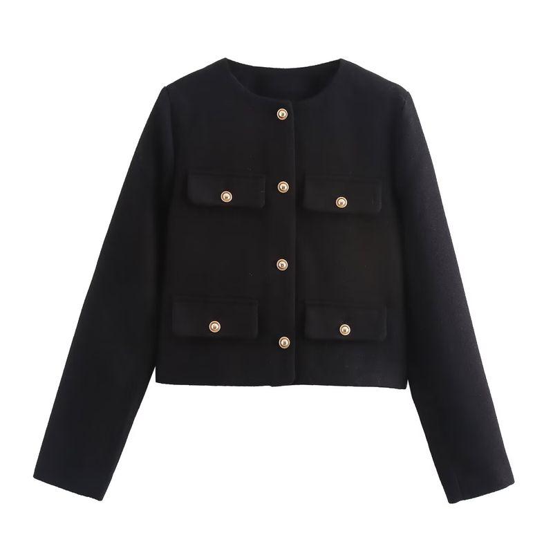 ZA Осень и зима Новая женская одежда ZR Модный стиль Модный откидной короткий костюм Верхняя одежда 3046278 800