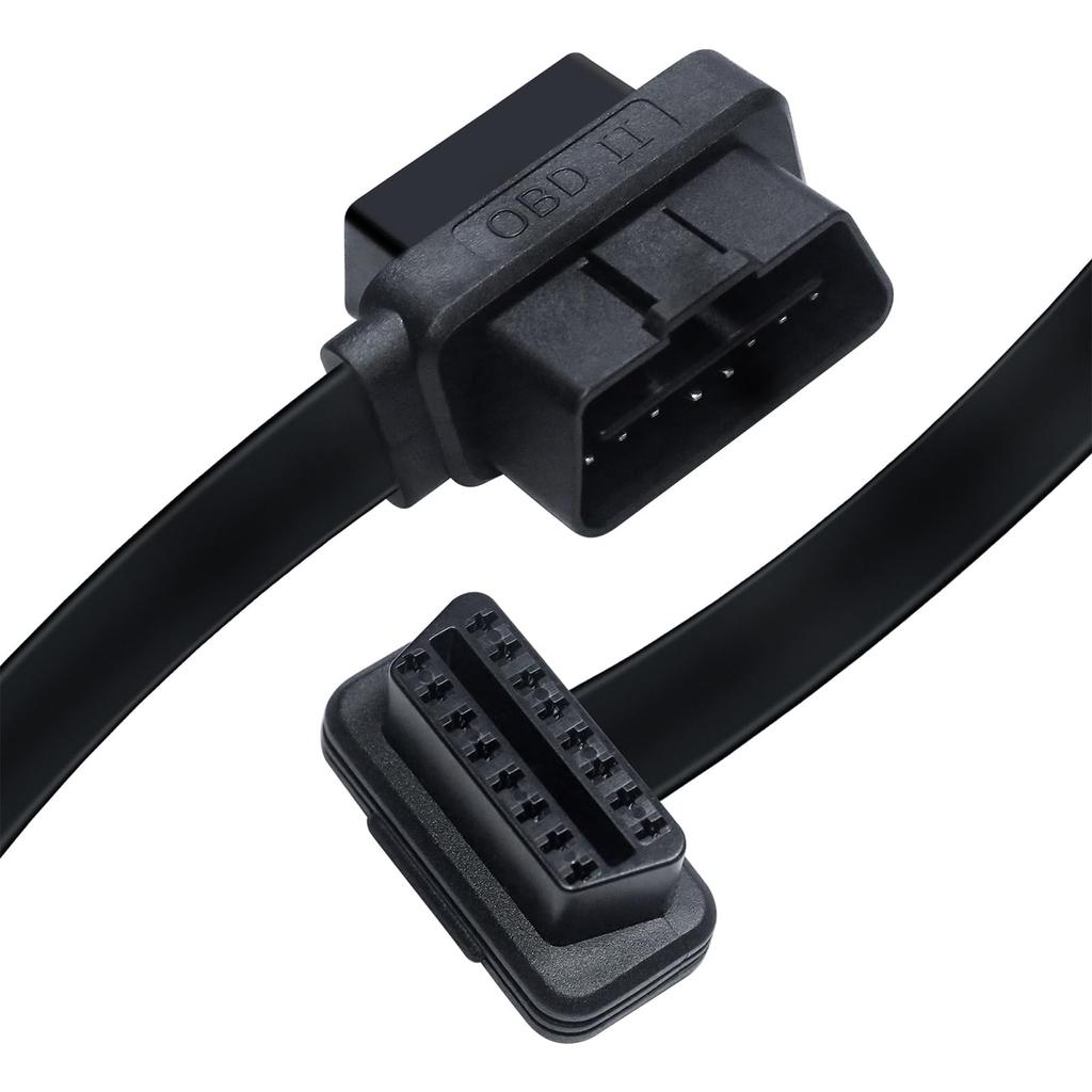 DCHAV OBD2 ODB II Cable Extension Cable Flat Ultra Thin 16 Pin 16 Core