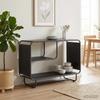 Sideboard Black Oak Look 93.5 x 37.5 x 64.5 cm