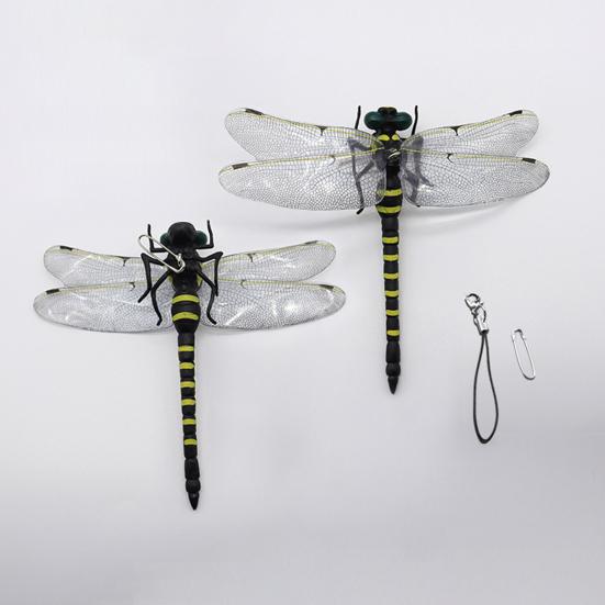 Simulated Dragonfly Pendant PVC Hanging Repellent Realistic Design Pest Deterrence Ornament Dragonfly Hunting Accessory