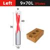New 2 Flute Drill Bits Left/Right Carbide Row Drill 10mm Shank Router Bits Wood Alloy