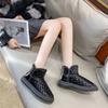 Женские зимние ботинки на липучке с мягкой подкладкой, плюс теплая женская обувь Y2k для работы, зимние водонепроницаемые недизайнерские роскошные противоскользящие трендовые 2024 PU