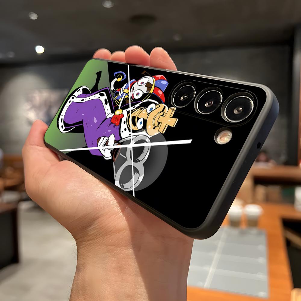 Потрясающий D-Digital C-Circus Чехол для телефона Samsung A56 A36 A26 A16 A15 A25 A35 A55 A14 A34 A24 A54 Черный Мягкий Чехол