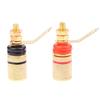 1Pair Gold Plated Amplifier Speaker Binding Posts Terminal 4Mm Sockets Speaker Plug Jack Connector Audio Terminal Banana Plugs