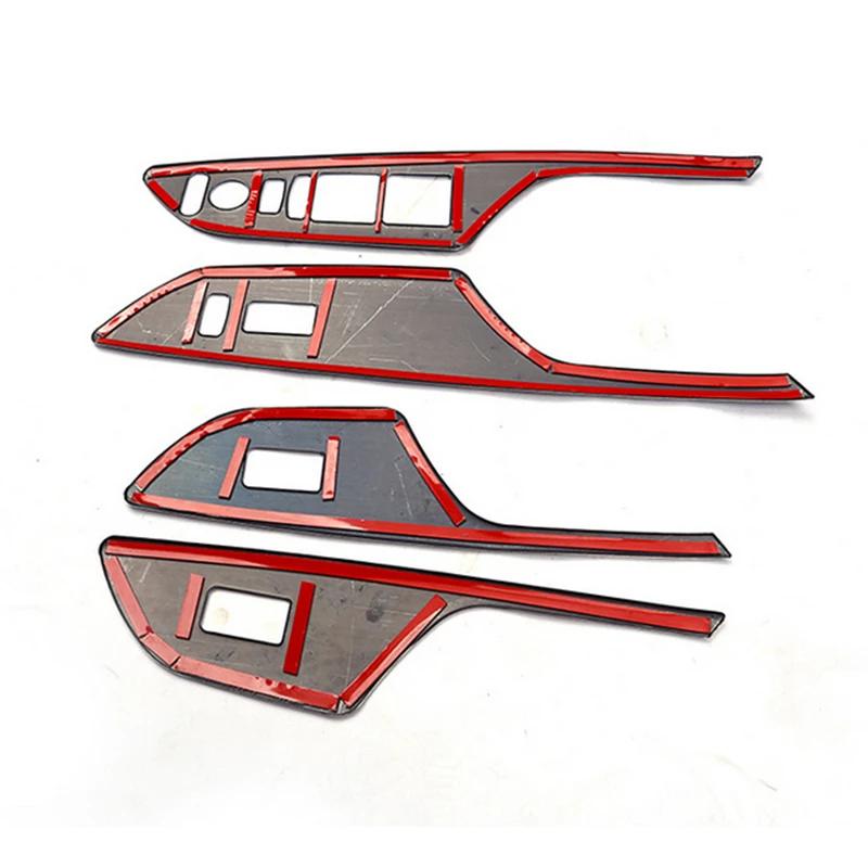 4 шт. для Honda Civic 2016-2020, крышка переключателя окна автомобиля, накладка из углеродного волокна, наклейки, автомобильные аксессуары для интерьера