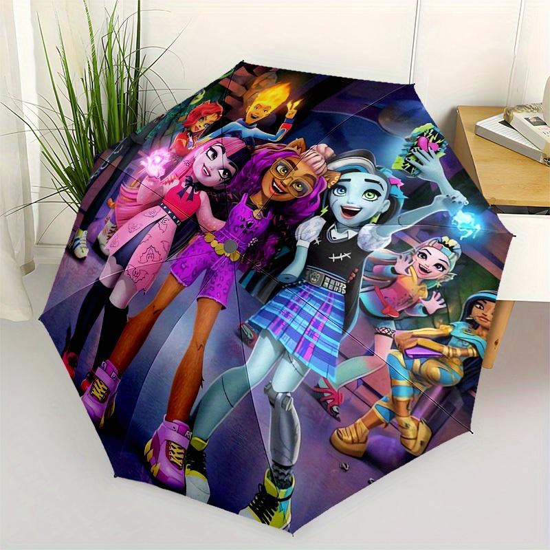 1pc Monster High, Halloween Themed High-quality Umbrella,Automatic Opening and Closing Umbrella,Multi-functional Umbrella G0811401