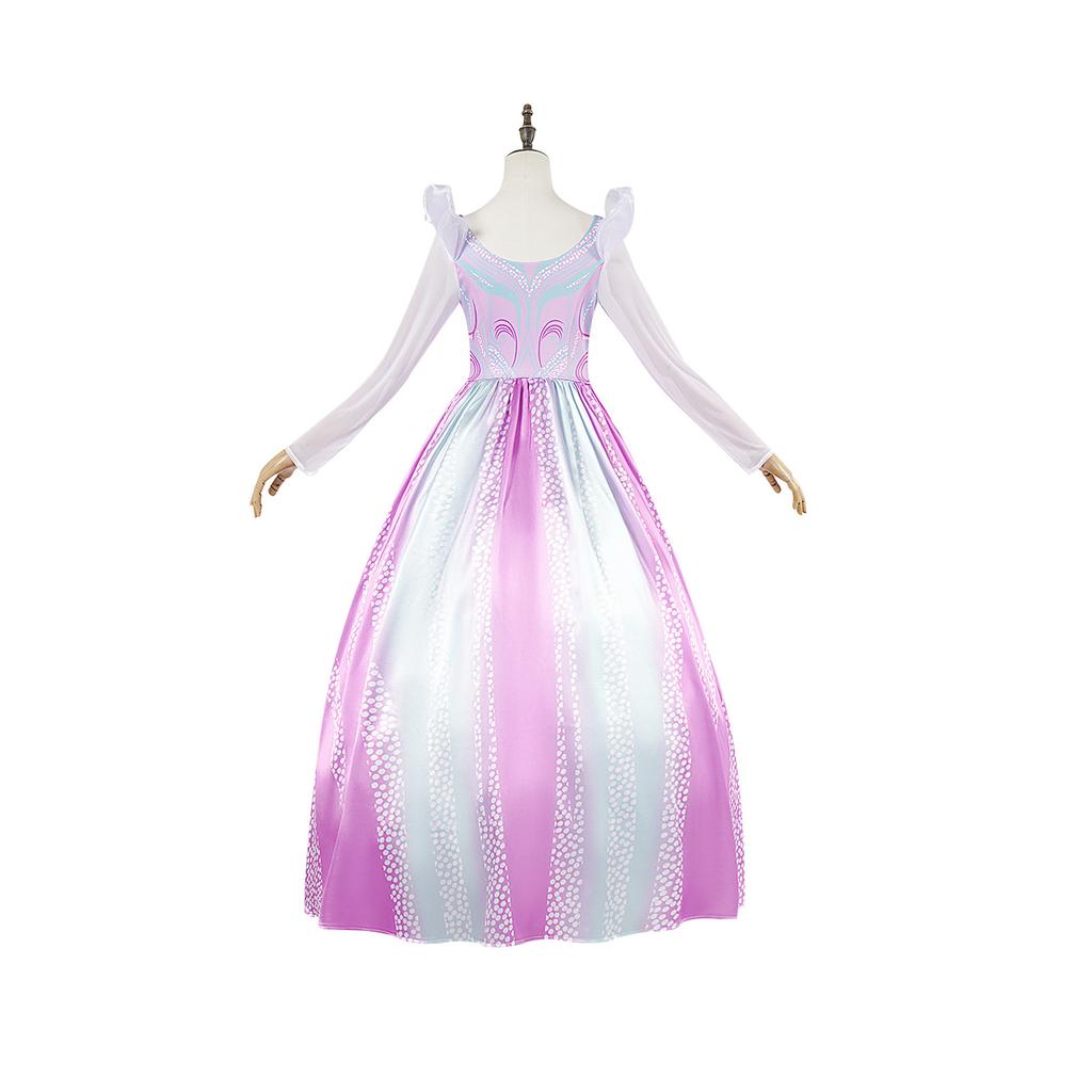 Cosplay Dress Set Long-Sleeve V-Neck Printed Dress