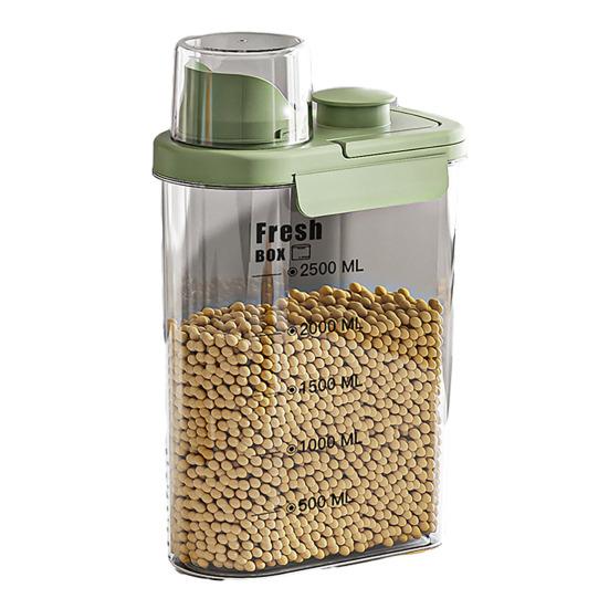Диспенсер для сухих продуктов с ручкой, влагозащищенный и пыленепроницаемый, прозрачное ведро для рисовых зерен, пластиковый резервуар большой емкости для соевой муки