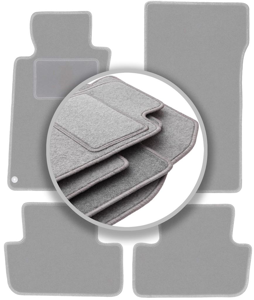 Gray car mats for: Mercedes CLK W209 coupe (1997-2009)