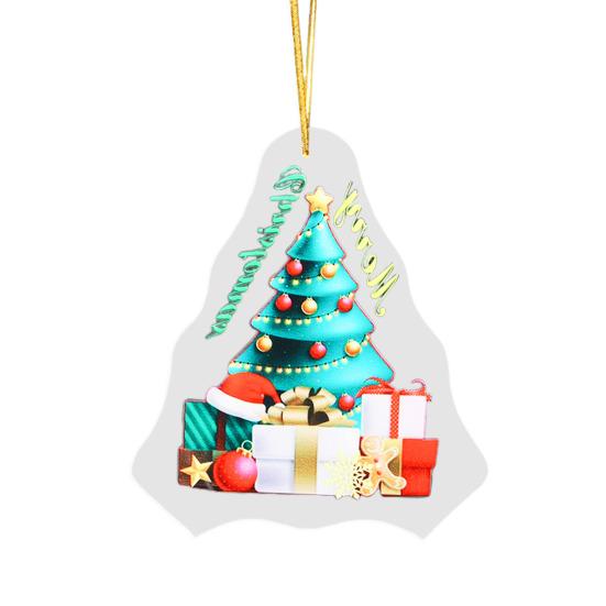 Зимние акриловые украшения Счастливого Рождества Подвесное украшение для рождественской елки Матовый крафт Подвеска для деревьев Окна Двери Декор