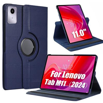Чехол для Lenovo Tab M11 (11 дюймов) 2024 PU кожаный вращающийся на 360 градусов чехол с функцией сна/пробуждения для Lenovo Tab M11 2024 11"