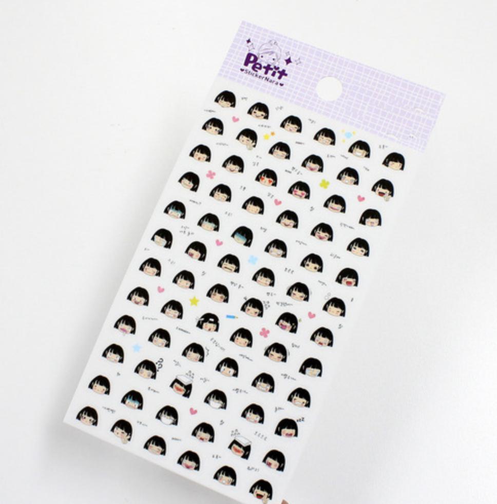 Petit Fancy Наклейки с выражением лица (по 10 шт. каждая) — 13 вариантов [корейский/украшения/скрапбукинг своими руками]