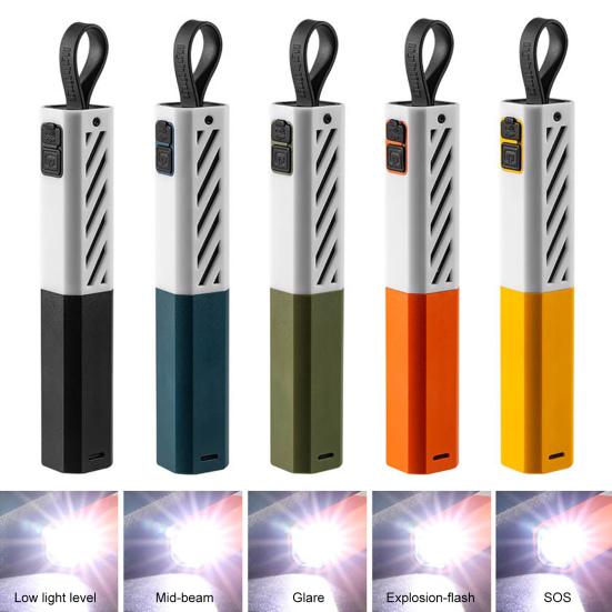 Мини-фонарик для улицы, 5 режимов, зум, высокая яркость, супер яркий, Type-C, перезаряжаемый, портативный, для кемпинга, пешего туризма, светодиодный фонарик