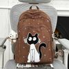 Школьный рюкзак мультяшный кот рюкзак женский инста милый высококачественный ученик начальной школы ученик средней школы вельветовый школьный рюкзак повседневный рюкзак