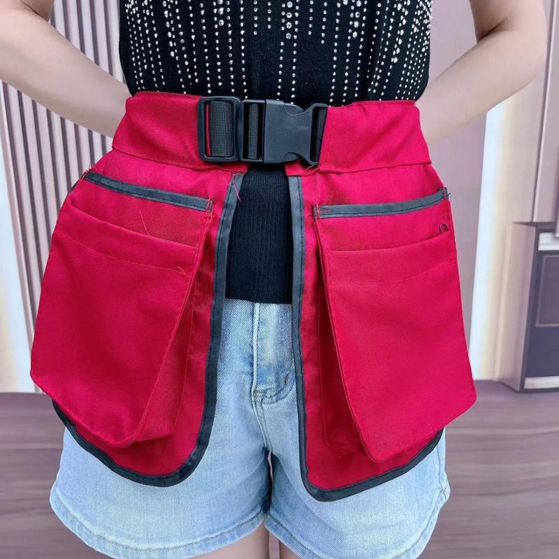 Oil-Resistant Waist Pack with Ethnic Patterns for Camping Large-Capacity Design