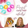 Donut Hair Natural Curlers  Sticks Rollers Circle Spiral Plastic Hair Curly