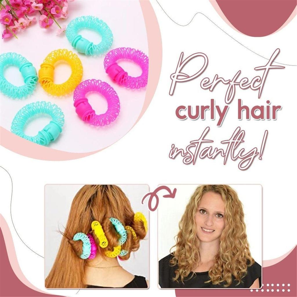 Donut Hair Natural Curlers Sticks Rollers Circle Spiral Plastic Hair Curly