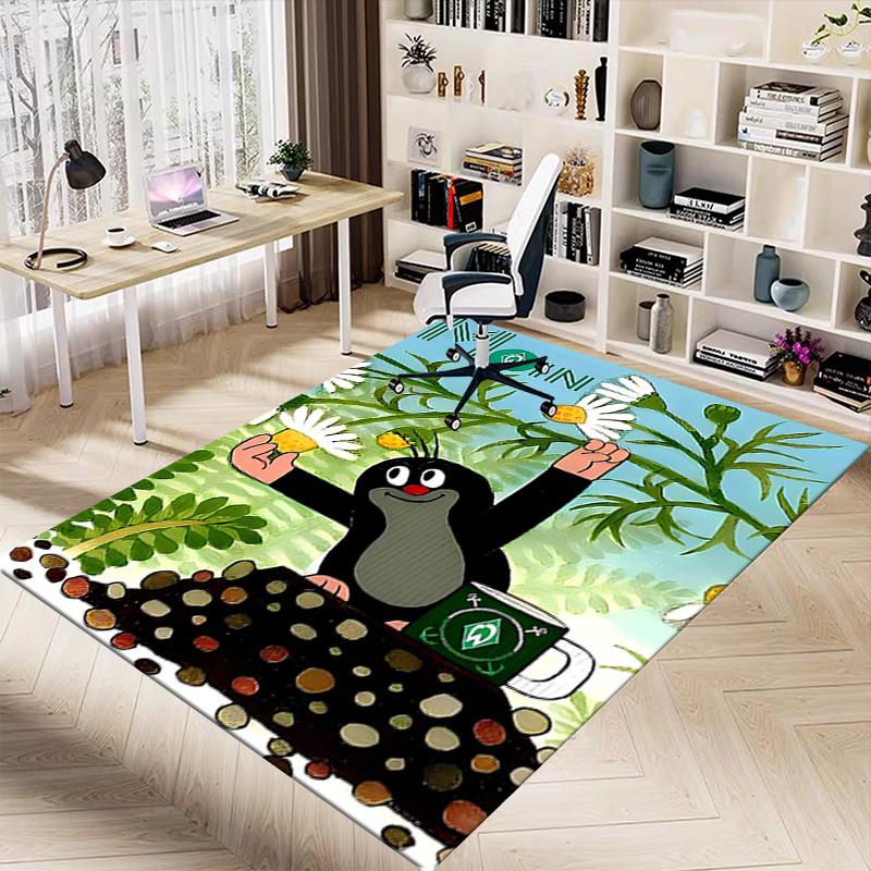 Mole Garden Carpet For Playroom Bedroom Living Room Sofa Home Decorkids Game Area Rug Nonslip Floor Mat