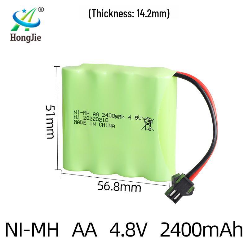 NiMH 4.8V 2400mAh Аккумуляторная батарея для радиоуправляемых машин и электрических игрушек-альпинистов