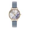 Авторизованный дистрибьютор Olivia Burton Watch Ladies 24000227 Illustrated Floral Midi Ivory Rose Gold Chalk Blue Leather [OLIVIA BURTON]
