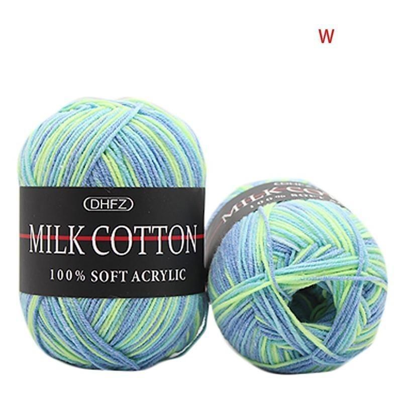 Пряжа для вязания крючком ручной работы своими руками с градиентом молочного хлопка средней толщины, детская нить, детская нить
