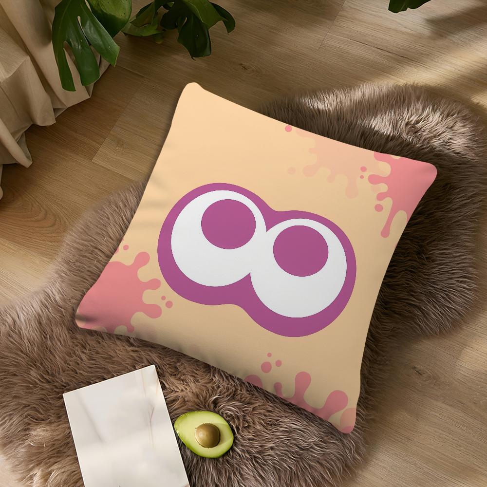 Игровой S-Splatoon Милый кальмар Наволочка Для спальни Автомобиля Кофейни Комнаты Мягкая и Гостиной Дивана Декоративная Наволочка Чехол