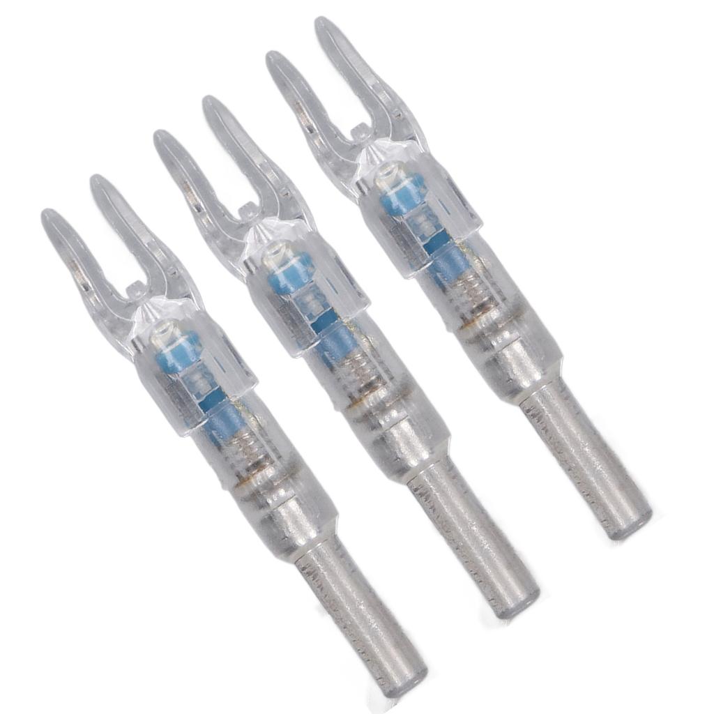 3PCS Lighted Nocks for Arrows Automatic Lighting 6.2mm Internal Diameter Archery Shaft Luminous Arrow Tail for Outdoor