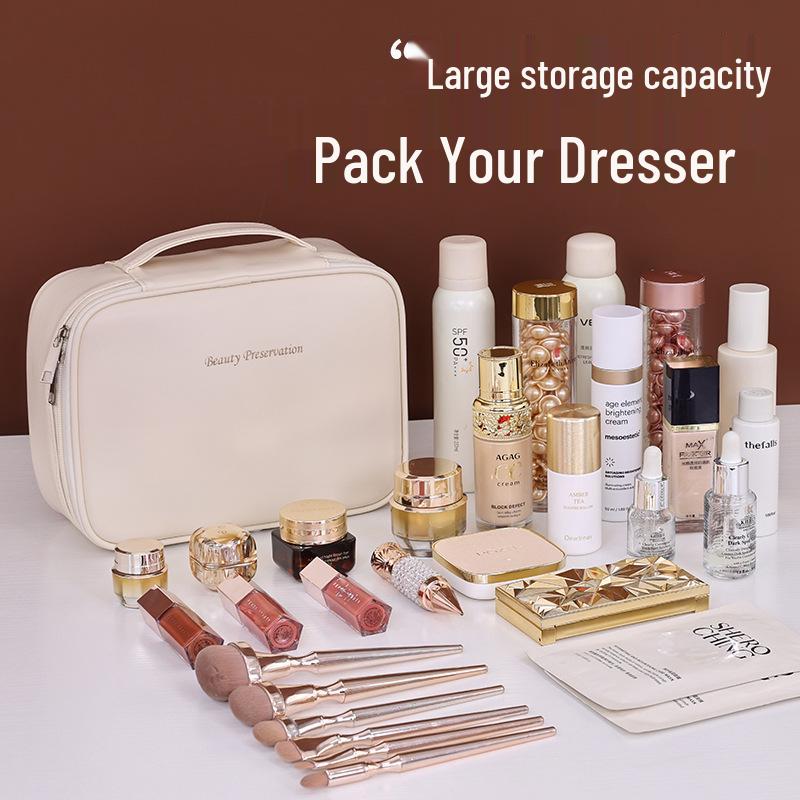 2024 Портативный органайзер большой вместимости для макияжа и туалетных принадлежностей