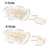 Large Capacity Divided Dinner Plate Plastic Food Preservation Store Box Snack Fruit Tray  for Home