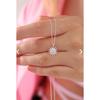 925 Sterling Silver Chain White Zircon Stone Sun Model Necklace
