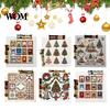 Holiday DIY Craft Supplies Christmas Cross Stitch Kit, Winter Embroidery Xmas Stitched Keepsakes Tree Kit for Adults, Home Decor Handmade Projects