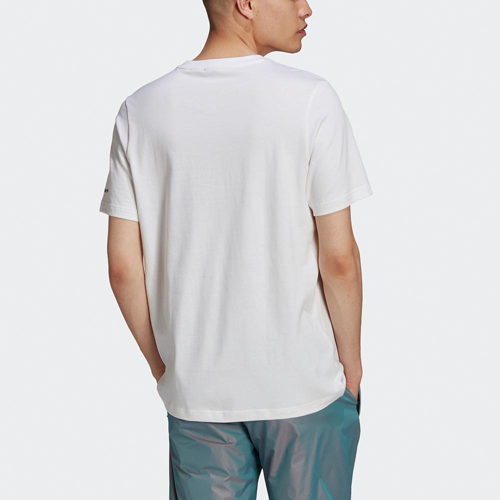 Adidas Originals Trefoil St Tee Hl Logo Print Sports Short Sleeve Men Tops White H41402
