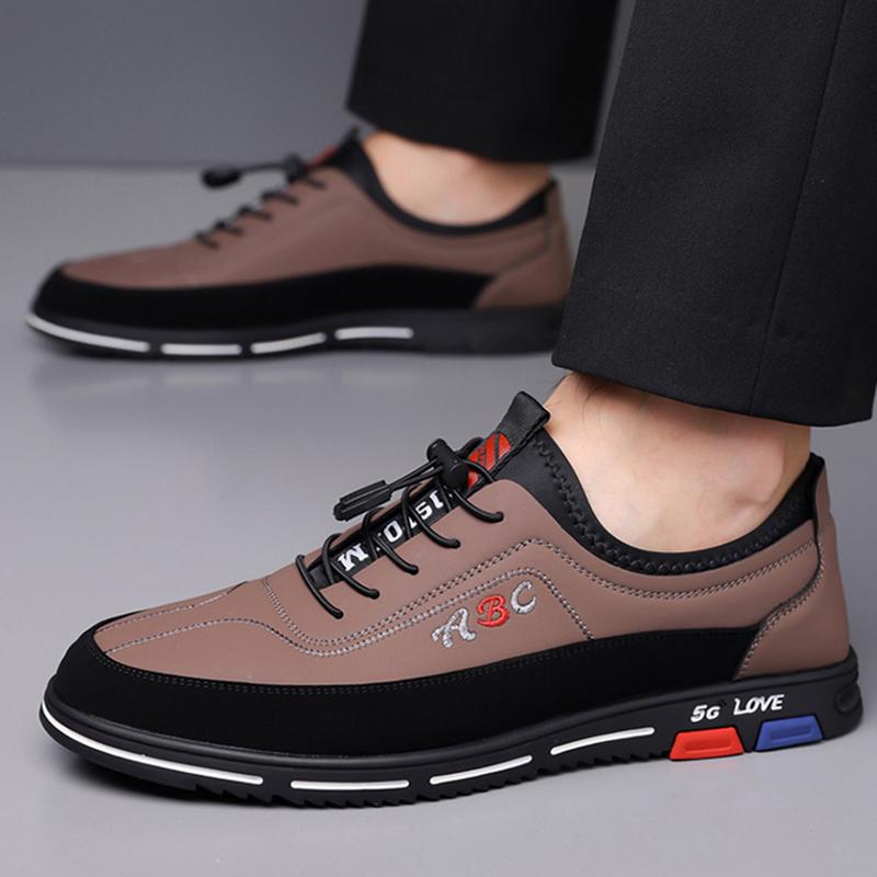 Fashion Men Casual Leather Shoes Fashion Loafers Comfortable Business Male Shoes Spring Autumn Light Plus Size Footwear New Man Sneakers