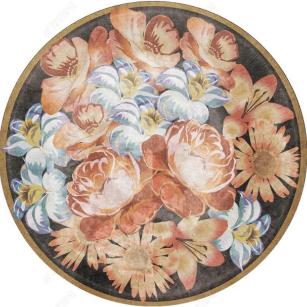 Американский богемный круглый ковер гостиная диван журнальный столик кабинет спальня прикроватный коврик подвесная корзина кресло-качалка коврик