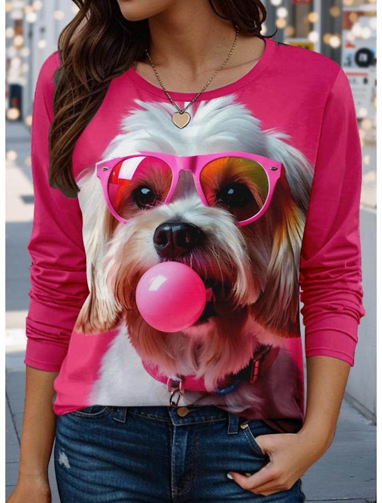 Модная 3D-печать с забавным рисунком кота, футболка с длинным рукавом и круглым вырезом, женская одежда, повседневная одежда, женская одежда в стиле Харадзюку, пуловер