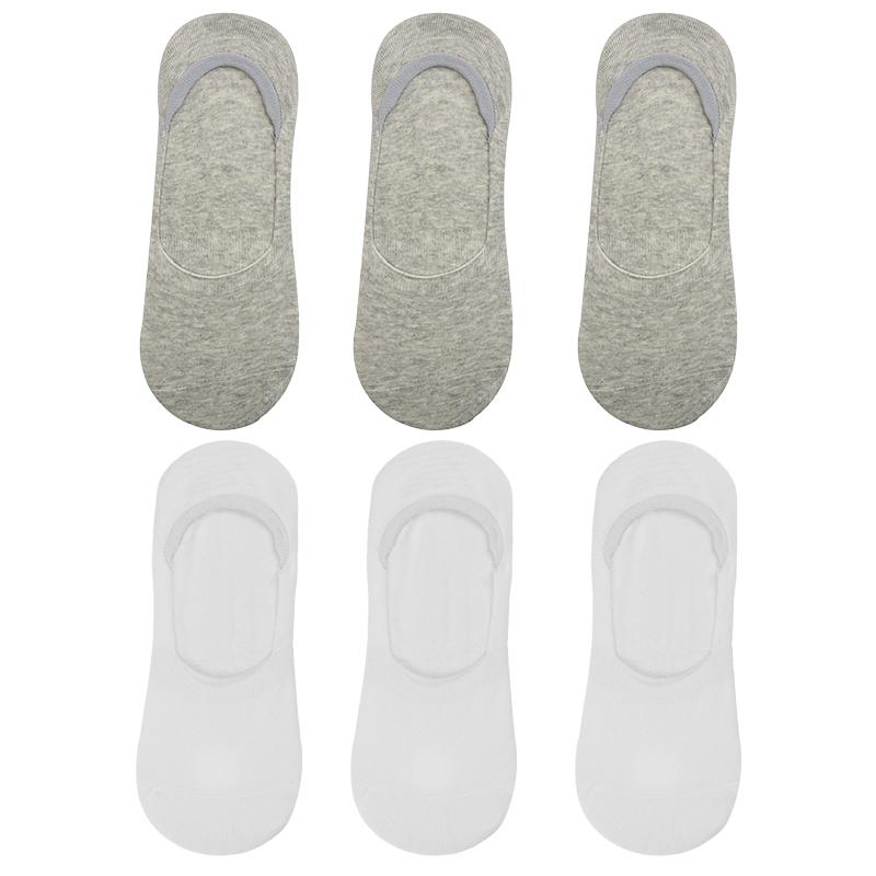 6 пар мужских летних тонких носков больших размеров, хлопковые невидимые силиконовые носки, антибактериальные слипоны