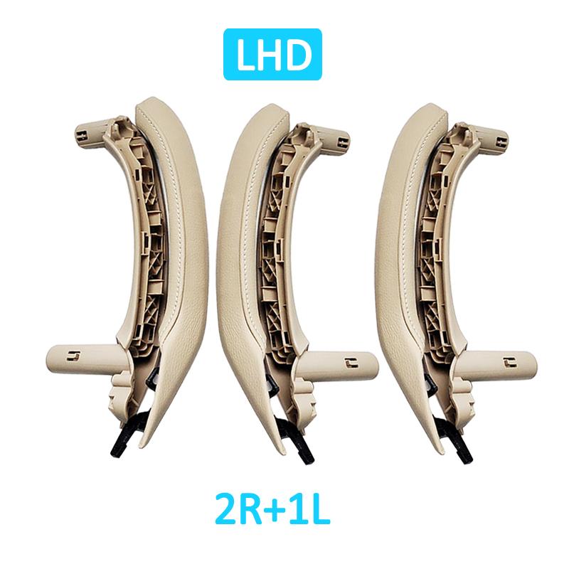 Подлокотник для внутренней двери с левым рулем и правым рулем, внутренняя ручка с кожаным чехлом, полный комплект в сборе для BMW X3 X4 F25 F26