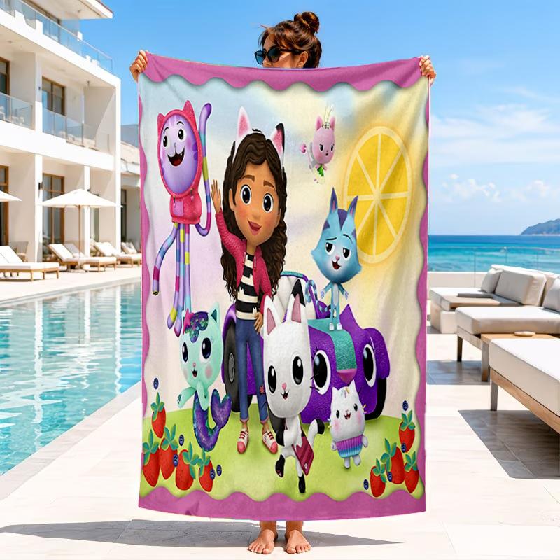 Colorful Friends Dollhouse Beach Towel, Microfiber Beach Towel, Perfect For Pool, Beach, Travel, Home Decor Beach Party Fan gifts