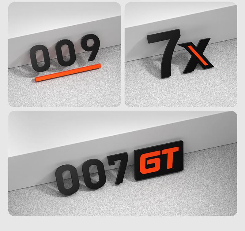 Черный Воин Автомобильная эмблема для моделей Zeekr 007GT/001/7X/009/007