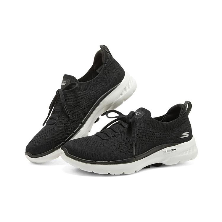 (WMNS) Skechers Go Walk 6 'Черно-белый' Женские 894117-BLK