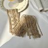 5.5*180cm Elegant Sweet Lace Flower Long Silk Scarf Trendy Girl Embroidery Neck Scarves Decoration Ribbon Headbands Ladies Tie