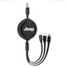 3 In 1 Fast Charger USB Data Cable Car Accessories For Jeep Grand Cherokee Wrangler JK Gladiator Compass Renegade Patriot Libert AKL1