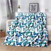 Butterfly Blanket Print Fleece Blanket Throw Light Weight Warm Blanket for Bed Kids Blankets Couch Chair Living Room All Season
