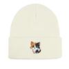 Cat Print Knitted Cap Beanie, Animal Woman Cap Lightweight Thermal Sporting Headwear Knit Hat Beanie