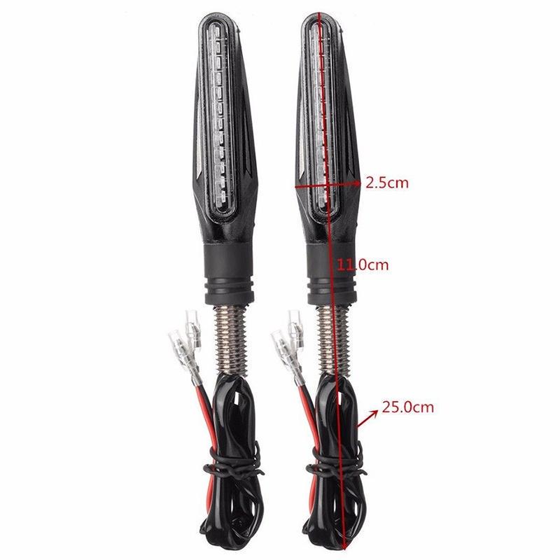 2 шт/1 шт универсальный плавный мотоцикл мотоцикл 12 светодиодный указатель поворота желтый