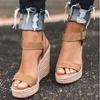 Summer Ultra High Wedges Heel Sandals Fashion Open Toe Platform Elevator Women Sandals Shoes